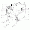 Toro 62923 - 5 hp Lawn Vacuum, 1994 (4900001-4999999) Pièces détachées CONTROL & HANDLE ASSEMBLY