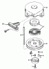 Toro 38100 (S-140) - S-140 Snowthrower, 1981 (1000001-1999999) Spareparts REWIND STARTER NO. 590537 ENGINE MODEL NO. AH520, TYPE 1584A, 1584B, 1601, 1601A & 1601B