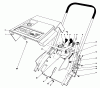 Toro 38115C (CR-20R) - CR-20 Snowthrower, 1988 (8000001-8999999) Spareparts SHROUD & HANDLE ASSEMBLY