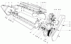 Toro 38120 (S-200) - S-200 Snowthrower, 1980 (0000001-0015000) Spareparts LOWER MAIN FRAME ASSEMBLY