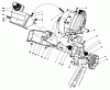 Toro 38185 - CCR 2000 Snowthrower, 1987 (7000001-7999999) Spareparts ENGINE & MAIN FRAME ASSEMBLY