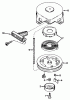 Toro 38195 - CCR 1000 Snowthrower, 1993 (39000001-39999999) Spareparts RECOIL STARTER NO. 590537