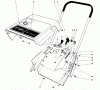 Toro 38235 (S-200) - S-200 Snowthrower, 1980 (0000001-0999999) Spareparts SHROUD & HANDLE ASSEMBLY (MODEL 38225)