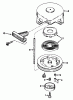 Toro 38242 (S-200) - S-200 Snowthrower, 1983 (3000001-3999999) Spareparts SHROUD & REWIND STARTER NO. 590537