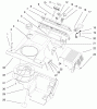 Toro 38412 (2400) - CCR 2400 Snowthrower, 1999 (9900001-9999999) Spareparts SHROUD ASSEMBLY