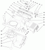 Toro 38422 (2500) - CCR 2500 Snowthrower, 1999 (9900001-9999999) Spareparts SHROUD ASSEMBLY