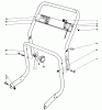 Toro 62933 - 5 hp Lawn Blower, 1980 (0000001-0999999) Listas de piezas de repuesto y dibujos HANDLE ASSEMBLY