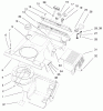Toro 38435 (3000) - CCR 3000 Snowthrower, 1999 (9900001-9999999) Spareparts SHROUD ASSEMBLY