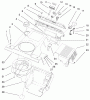 Toro 38433 (3000) - CCR 3000 Snowthrower, 1999 (9900001-9999999) Spareparts SHROUD ASSEMBLY