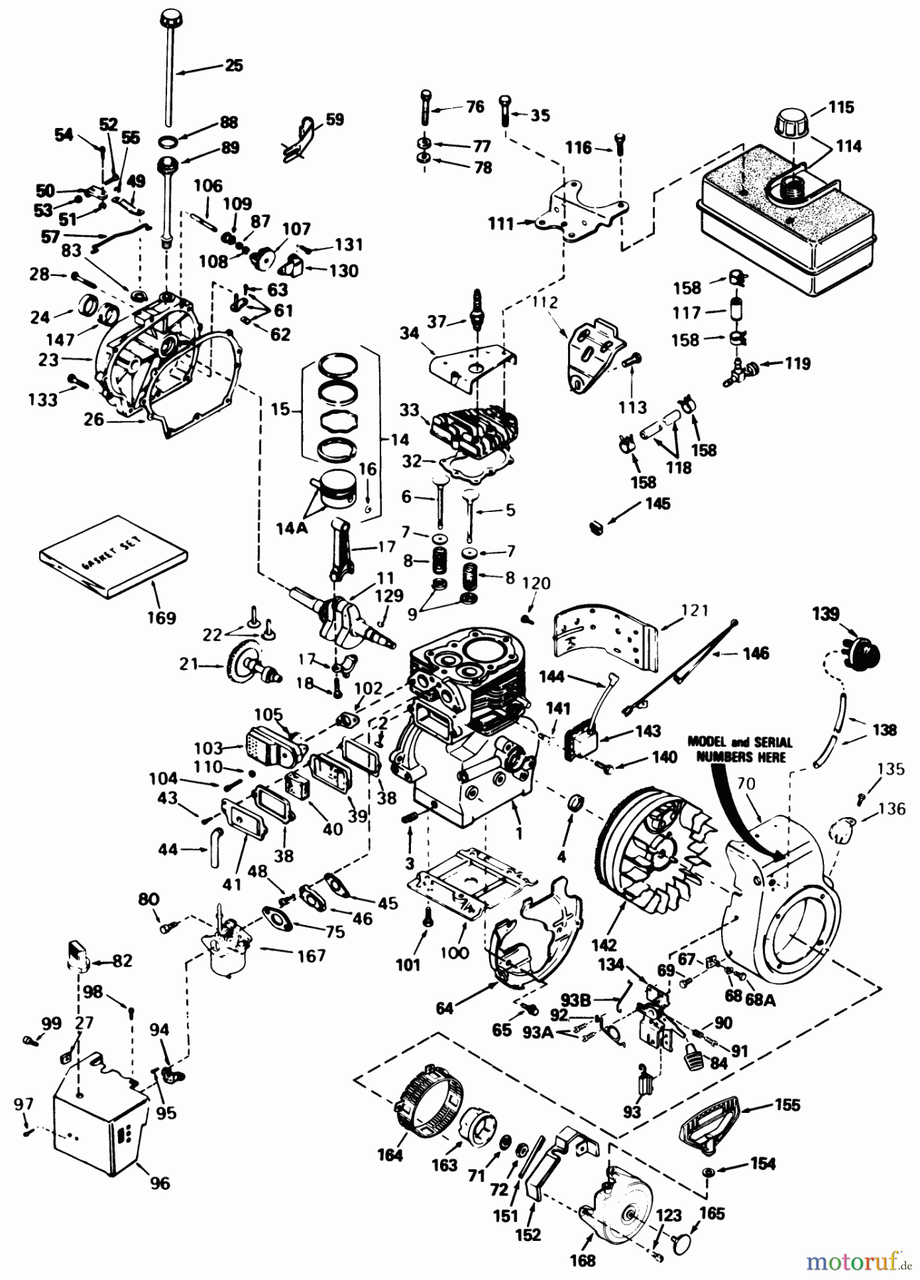  Toro Neu Snow Blowers/Snow Throwers Seite 1 38510 (624) - Toro 624 Power Shift Snowthrower, 1991 (1000001-1999999) ENGINE TECUMSEH MODEL NO. H60-75504W
