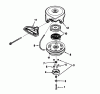 Toro 38574 (828) - 828 Power Shift Snowthrower, 1990 (0000001-0999999) Spareparts REWIND STARTER TECUMSEH NO. 590630