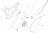 Toro 38586 - Power Clear Snowthrower, 2008 (280000001-280999999) Spareparts ROTOR DRIVE ASSEMBLY