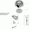 Toro 38607 (622E) - 622E Power Throw Snowthrower, 2007 (270000001-270999999) Spareparts REWIND STARTER NO. 590749 TECUMSEH OH195SA-72563G