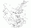 Toro 79360 - 42" Snowthrower, 300 Series Garden Tractors, 1993 (3900001-3999999) Spareparts CONTROL & CHUTE ASSEMBLY