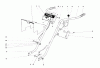 Toro 58125 - 26" Tiller, 1974 (4000001-4999999) Spareparts HANDLE ASSEMBLY