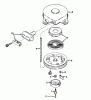 Toro 58235 - 26" Tiller, 1975 (5000001-5999999) Spareparts REWIND STARTER NO. 590420