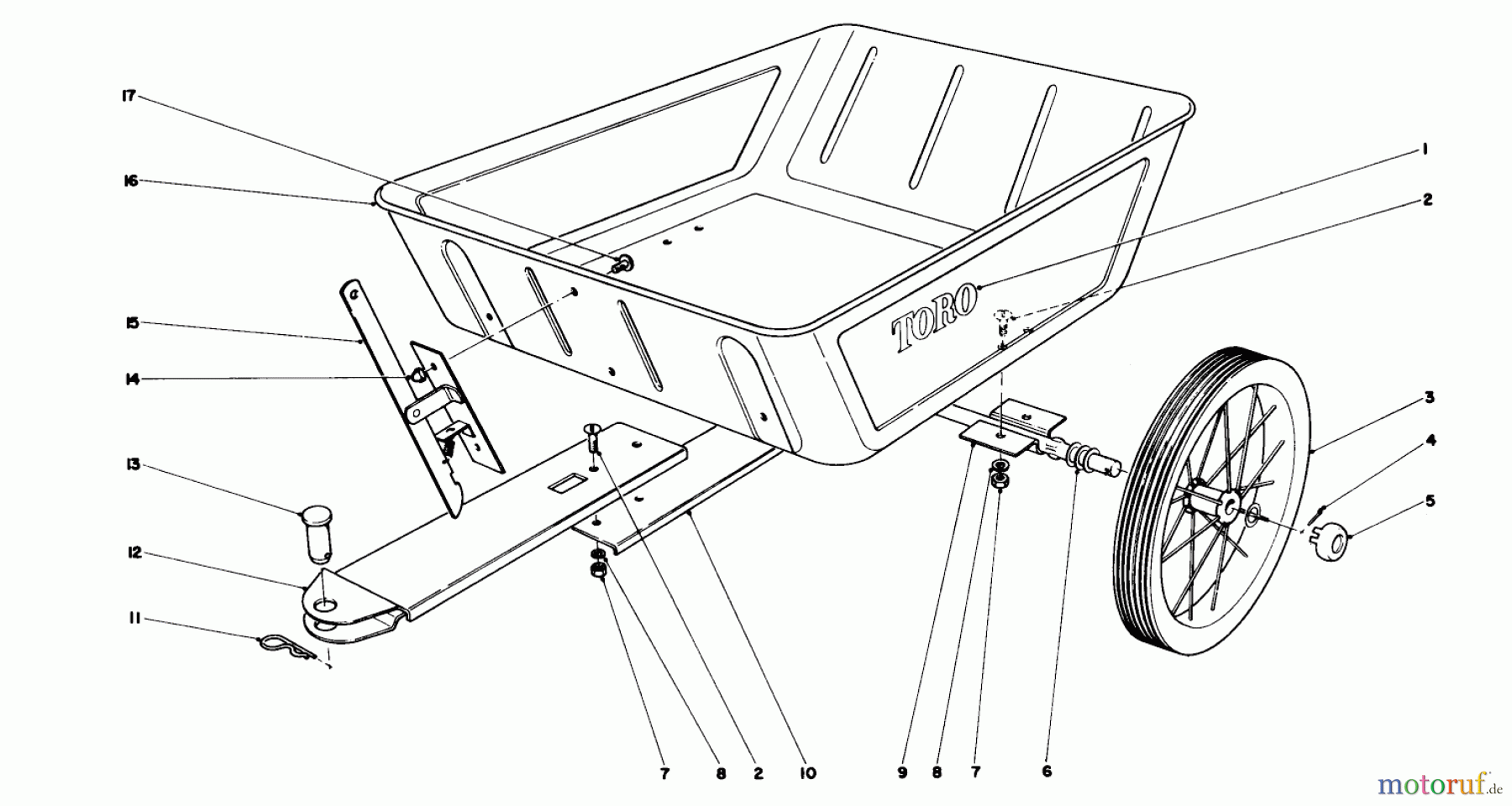  Toro Neu Utility Carts 59070 - Toro Lightweight Cart, 1972 (2000001-2999999) CART - LIGHTWEIGHT