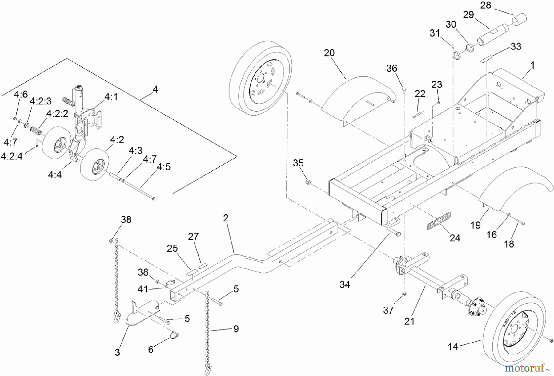  Laubbläser / Laubsauger 32614 - Toro BC-25 Brush Chipper (SN: 313000001 - 313999999) (2013) MAIN FRAME ASSEMBLY
