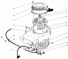Rasenmäher Antrieb 30112 - Toro Mid-Size ProLine Gear Traction Unit, 12.5 hp (SN: 6000001 - 6999999) (1986) Spareparts RECOIL AND FLYWHEEL ASSEMBLY