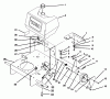 Rasenmäher Antrieb 30180 - Toro Mid-Size ProLine Traction Unit, Gear Drive, 16 hp (SN: 590001 - 599999) (1995) Spareparts FRAME, FUEL TANK AND WHEEL DRIVE IDLER