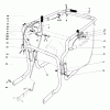Laubbläser / Laubsauger 62923 - Toro 5 hp Lawn Vacuum (SN: 3900001 - 3999999) (1993) Spareparts CONTROL & HANDLE ASSEMBLY