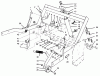 Rasen- und Garten Traktoren 30610 - Toro Groundsmaster 120 Tractor (SN: 690001 - 699999) (1996) Spareparts PARKING BRAKE & LIFT FRAME ASSEMBLY