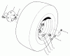 Rasen- und Garten Traktoren 30612TE - Toro Groundsmaster 120 Tractor (SN: 220000001 - 220999999) (2002) Spareparts FRONT WHEEL ASSEMBLY