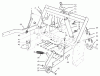 Rasen- und Garten Traktoren 30612TE - Toro Groundsmaster 120 Tractor (SN: 220000001 - 220999999) (2002) Spareparts PARKING BRAKE AND LIFT FRAME ASSEMBLY