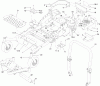 Zerto-Turn Mäher 74141 - Toro Z Master Commercial 2000 Series Riding Mower, 48" TURBO FORCE Side Discharge Deck (SN: 312000001 - 312999999) (2012) Spareparts FRAME AND CASTER WHEEL ASSEMBLY