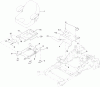 Zerto-Turn Mäher 74975 - Toro Z Master G3 Riding Mower, 60" TURBO FORCE Side Discharge Deck (SN: 311000117 - 311999999) (2011) Spareparts SEAT MOUNTING ASSEMBLY